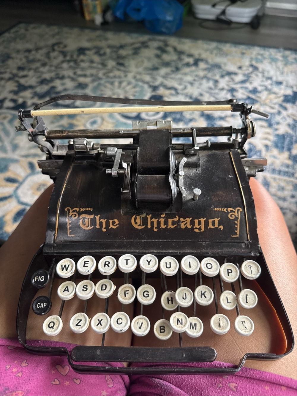 Vintage Style Typewriter Desk Decor - Black